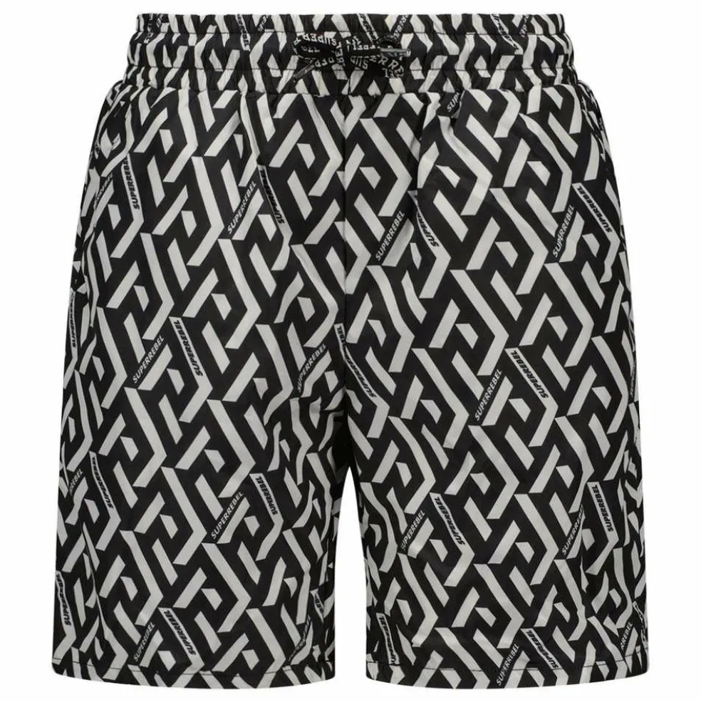 SuperRebel Bay All Over zwembroek junior ao graphic black