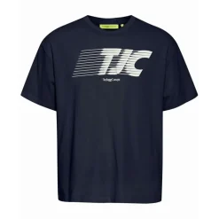 TheJoggConcept Silas Logo shirt heren navy blazer