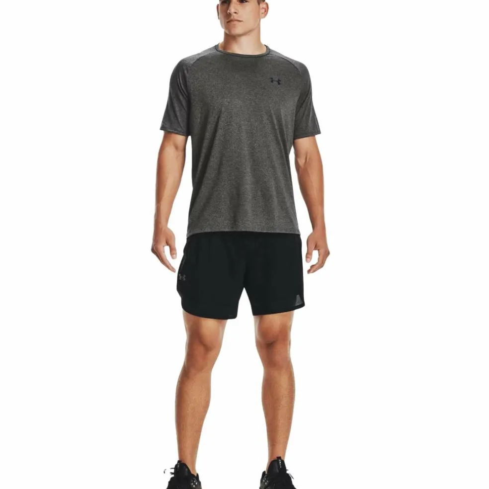 Under Armour Tech 2.0 shirt heren carbon heather black