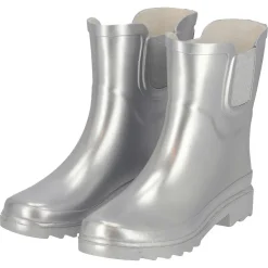 XQ Chelsea regenlaarzen dames silver metallic